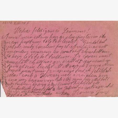 I.Vh.1916. Tábori Postai Levlap. TP. 240