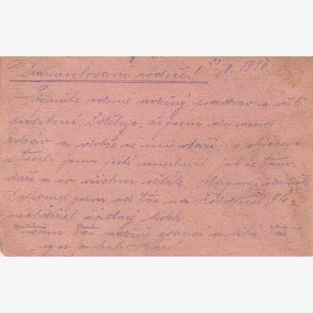 I.Vh.1916. Tábori Postai Levlap. TP. 94  Nr. 75