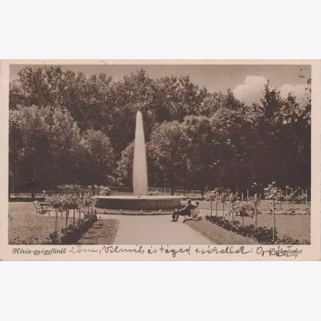Hévíz-gyógyfürdő Parkrészlet 1943