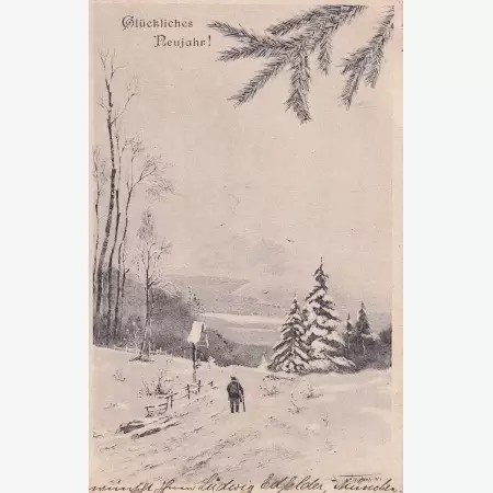 Németország Karácsonyi üdvözlet 1904.