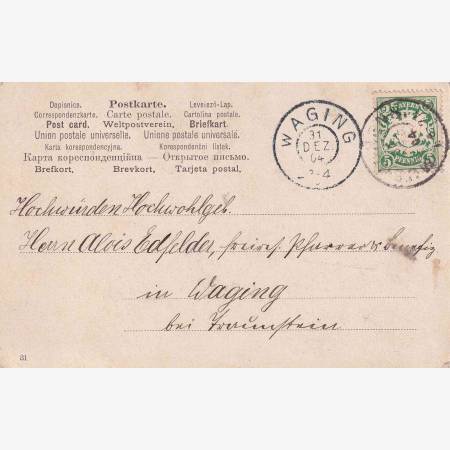 Németország Karácsonyi üdvözlet 1904.