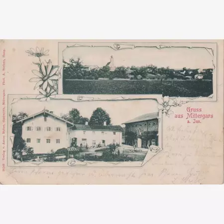 Németország gruss aus Mittergars a. Inn 1904.
