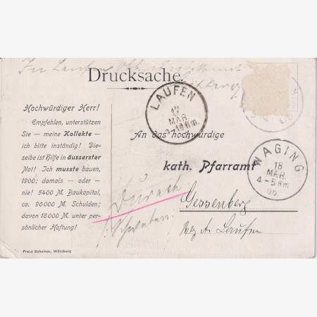 Németország Dorfprozelten plébánia 1900.