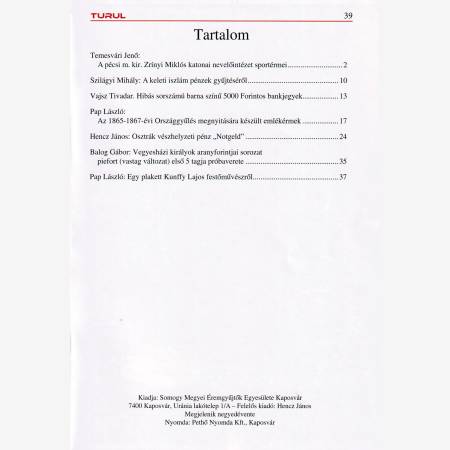 TURUL 2025. IV. évfolyam. 4.szám