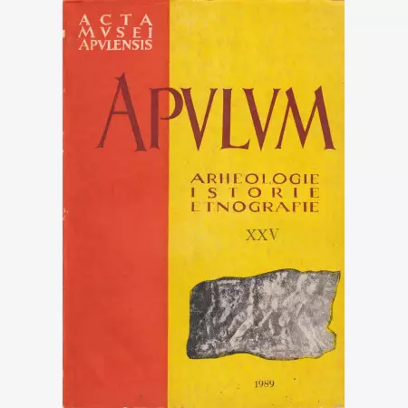 APVLVN Arheologie istorie Etnogtrafie XXV. 1989.