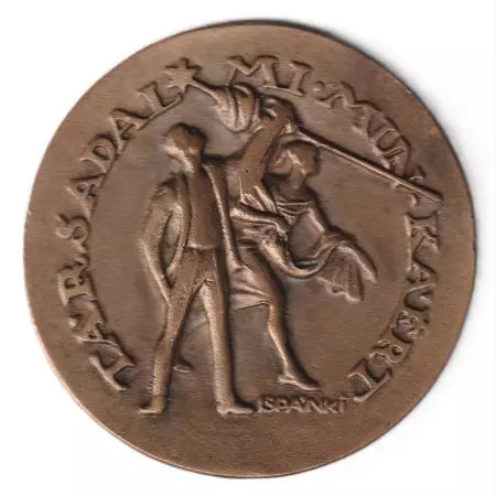 Ispánki József:Társadalmi Munkáért Kaposvár  Városi Tanácsa Br. 80mm  161gr