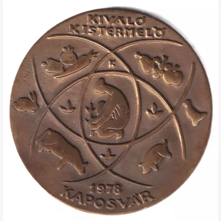 Kiváló Kistermelő 1978. Kaposvár  Br. 122mm  320gr.