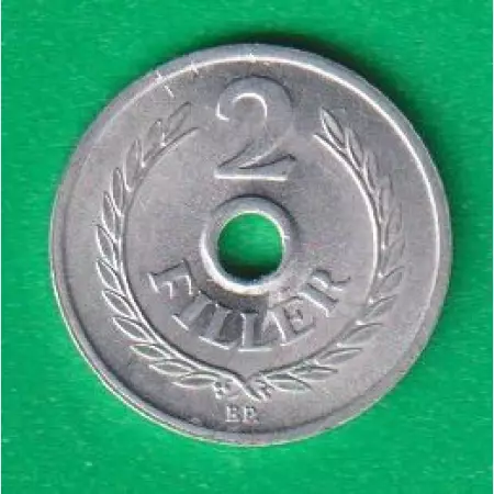2 Fillér 1962. Alu. 18mm