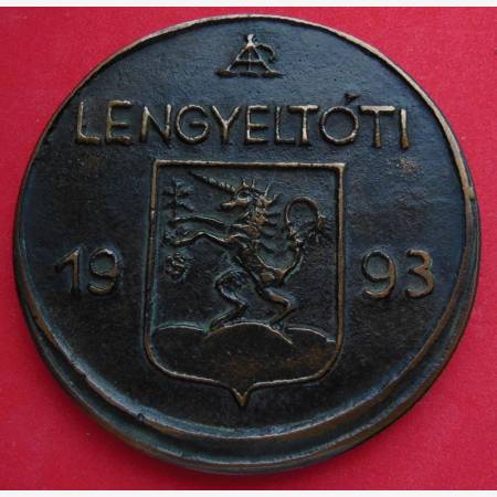 Péter Ágnes:VI. Országos Symposion tal.Lengyeltóti 1993. Br.68,5mm 114gr.