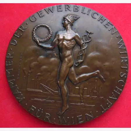 Grienauer: Bécsi Kereskedelmi Kamara elismerése Br. 70mm 150gr