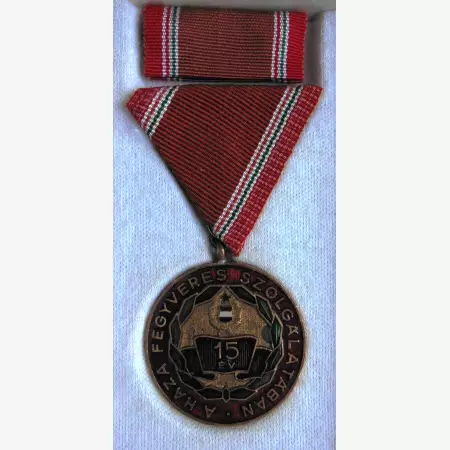 Szolgálati Érdemérem 15 év után dobozban+szalagsáv