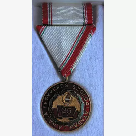 Szolgálati Érdemérem 25 év után dobozban+szalagsáv