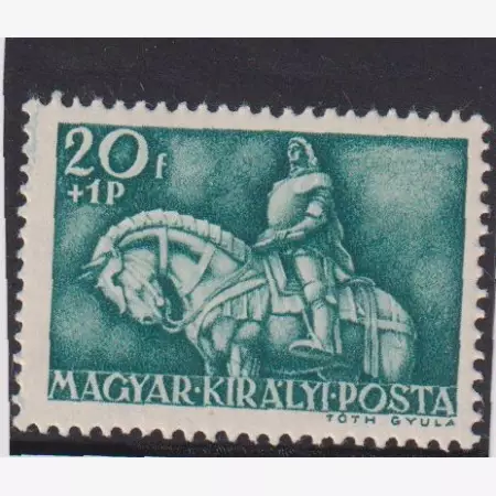 1940. Mátyás király (672)** blokkból kiszedve