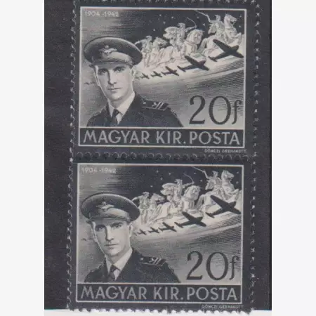 1942. Kormányzóhelyettesi gyászbélyeg (728 Tny)** 9 csillag