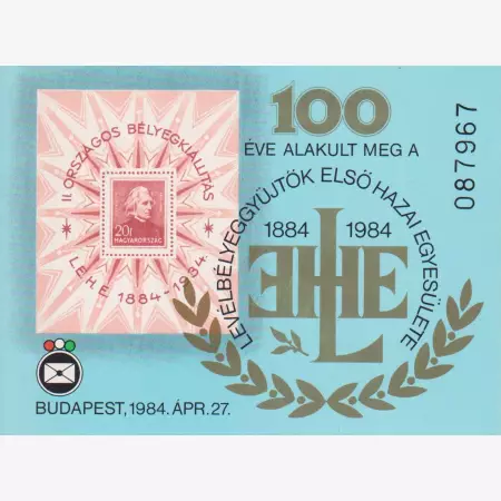 1984. 100 éve alakult meg a levélbélyeggyűjtök első hazai egy.**