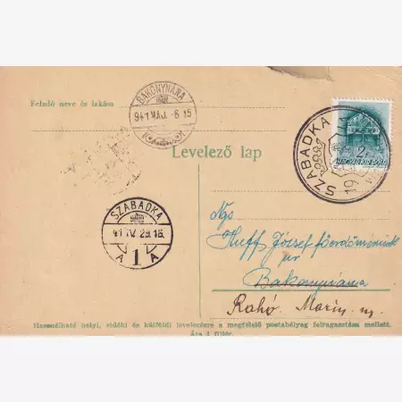 1941. SZABADKA Visszatért levelezőlap sérült