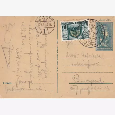 1940. SZATMÁRNÉMETI Visszatért levelezőlap