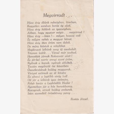 1940. KOLZSVÁR Visszatért levelezőlap