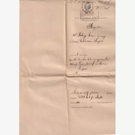 1885.Telekkönyvi végzés, fizetés meghagyás