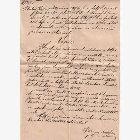 1885.Telekkönyvi végzés, fizetés meghagyás
