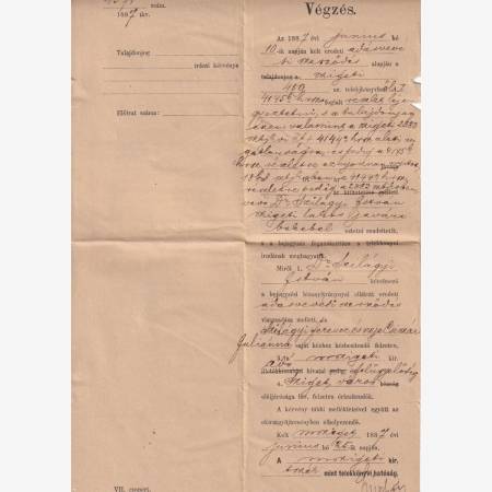 1887.Tulajdonjog bekebelezési kérvény