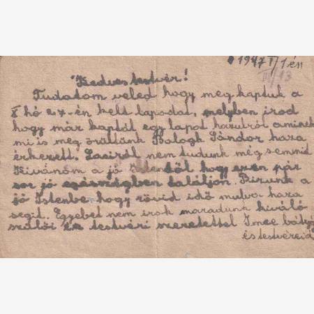 1947. Orosz Hadifogolylap Moszkva 234.