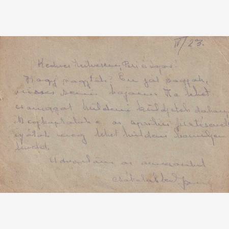 1944. 2.Vh.Tábori Postai Levelezőlap Ellenőrízve