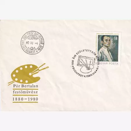 1980.Pór Bertalan festőművész FDC