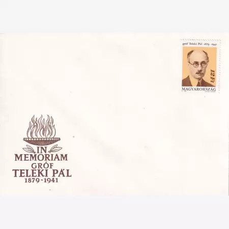 1991. In memoriam gróf Teleki Pál FDC