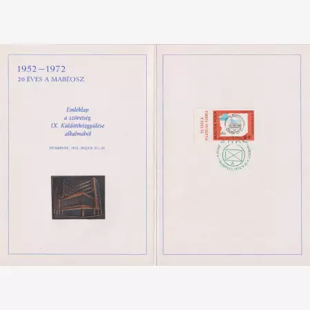 1972.Emléklap IX. Küldöttközgyűlés tiszteletére