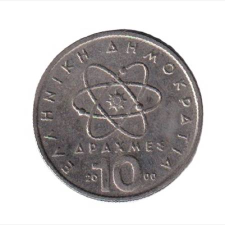 Görögorszád 10 drachma 2000. Ni.