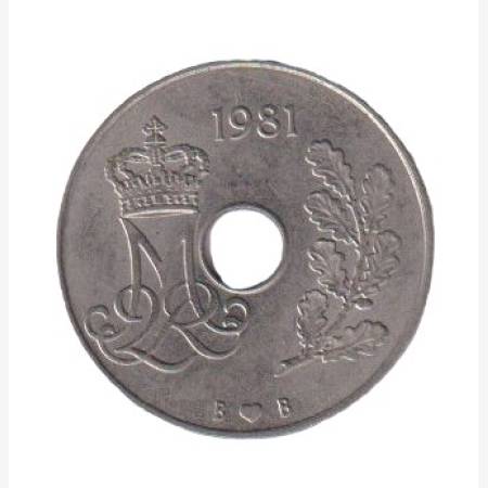 Dánia 25 öre 1981.  Ni.