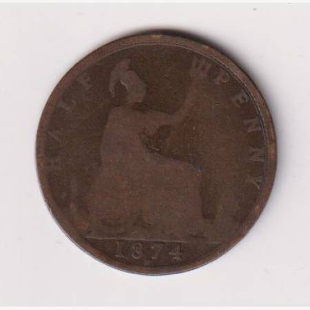 Anglia half penny 1874. Br.