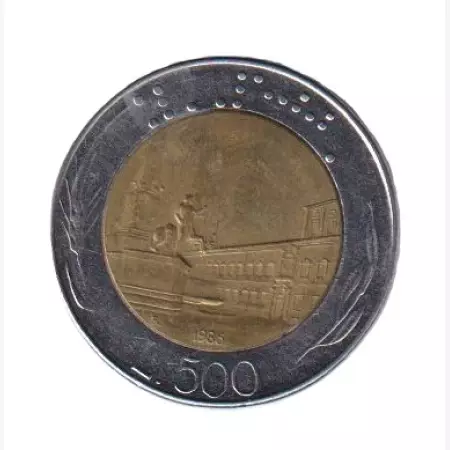 Olaszország 500 lira 1986. BI-metall