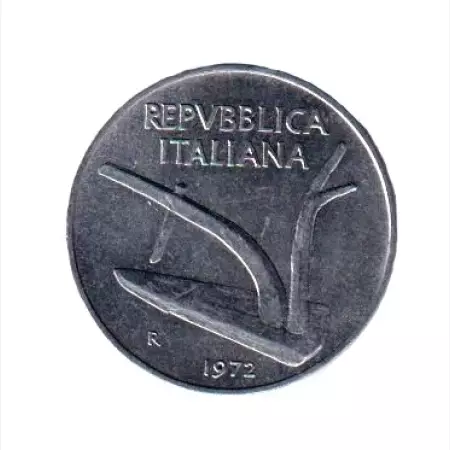 Olaszország 10 lira 1972. Alu.