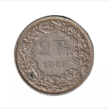 Svájc 2 francs  1914. Ezüst 10gr/835