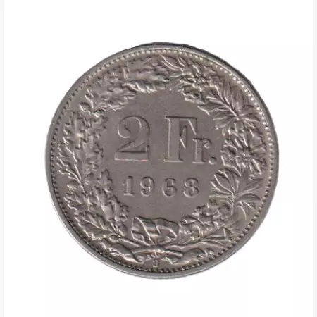 Svájc 2 francs  1968. Ni