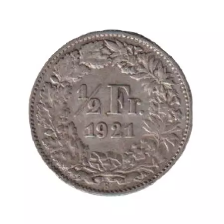 Svájc 1/2 franc  1921. Ezüst 2,5gr/835