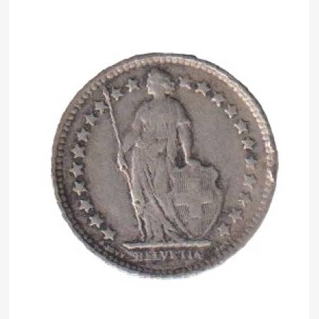 Svájc 1/2 franc  1921. Ezüst 2,5gr/835