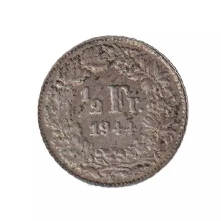 Svájc 1/2 franc  1944. Ezüst 2,5gr/835
