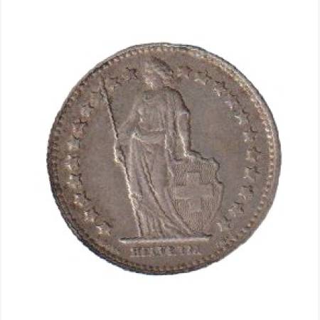 Svájc 1/2 franc  1944. Ezüst 2,5gr/835