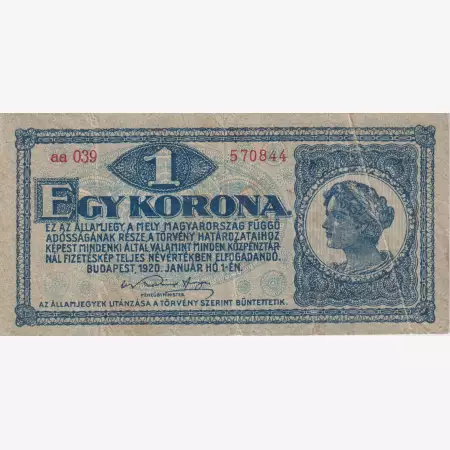 1 Korona 1920.  (aa 039)