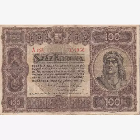 100 Korona 1920. ( A 025 )