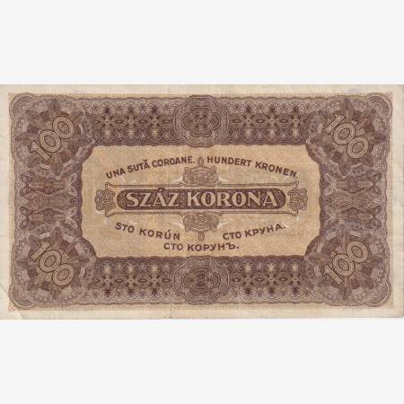 100 Korona 1923. Nyomdahely megjejölése nélkül