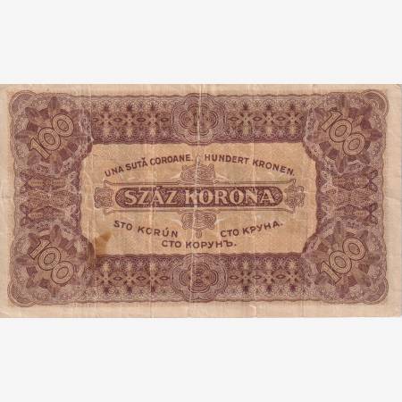 100 Korona 1923. Magyar Pénzjegynyomda Rt. Jelöléssel