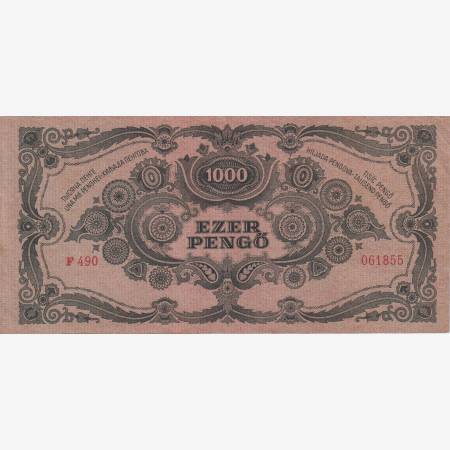 1000 Pengő 1945. ( F 490 ) MNB. Bélyeggel