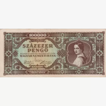 100.000 Pengő 1945. ( M 356 )