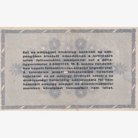 Adójegy 500.000 Adópengőről 1946.
