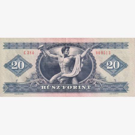 20 Forint 1980. ( C 384 ) alacsony sorszám 000513.