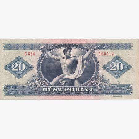20 Forint 1980. ( C 384 ) alacsony sorszám 000514.